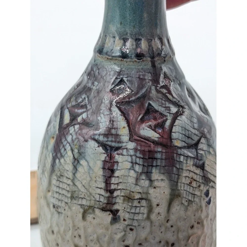 Handmade Signed Stoneware Studio Pottery‎ Vase 9